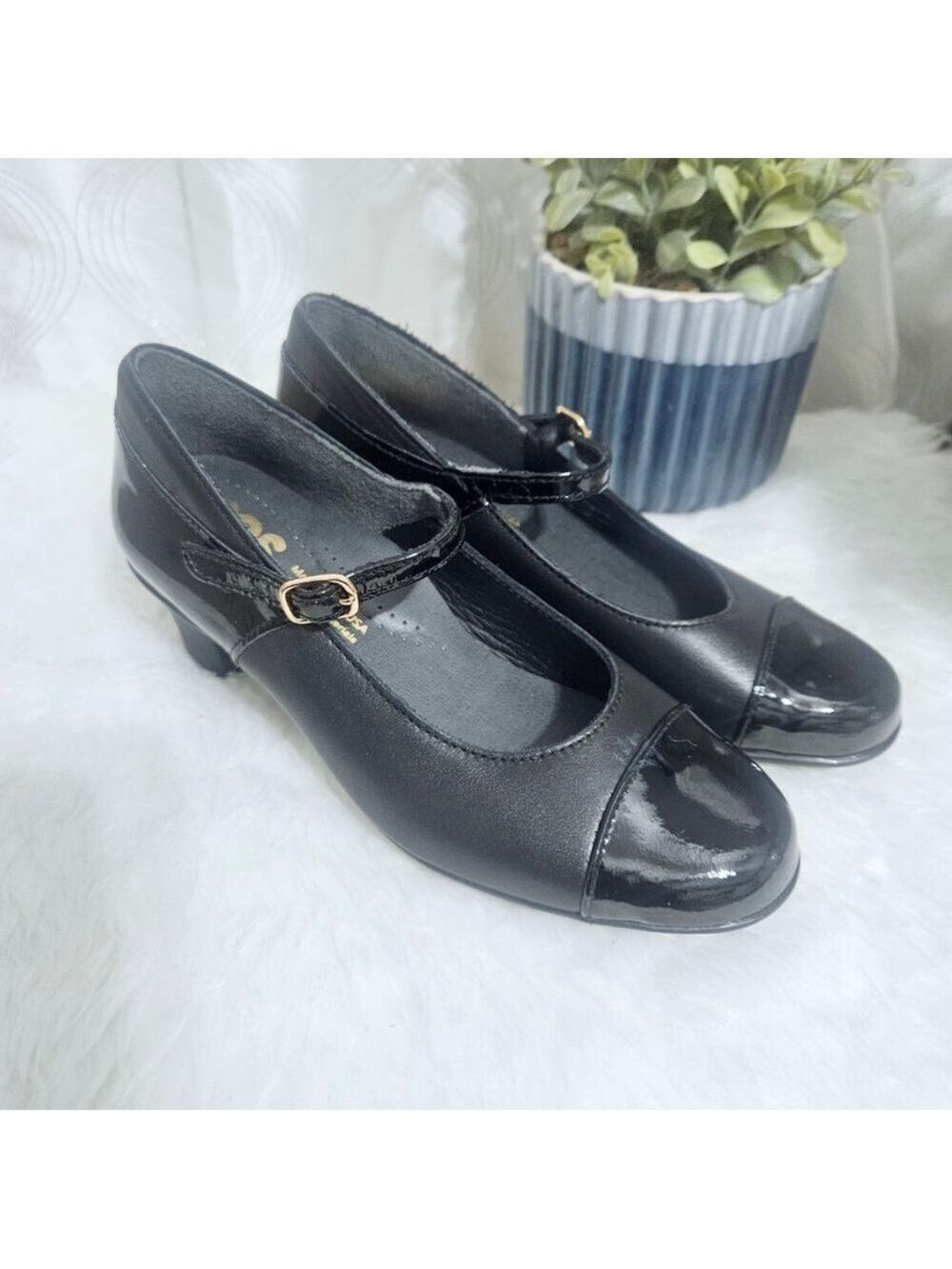 NWOT SAS Women's Isabel Mary Jane Black Heel Shoes 5M